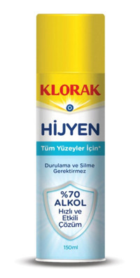 Klorak Hijyen Yüzey Spreyi Yüzey Temizleyici 150 ml