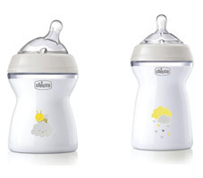 Chicco Natural Feeling Polipropilen Desenli Şeffaf Biberon 250 + 330 ml