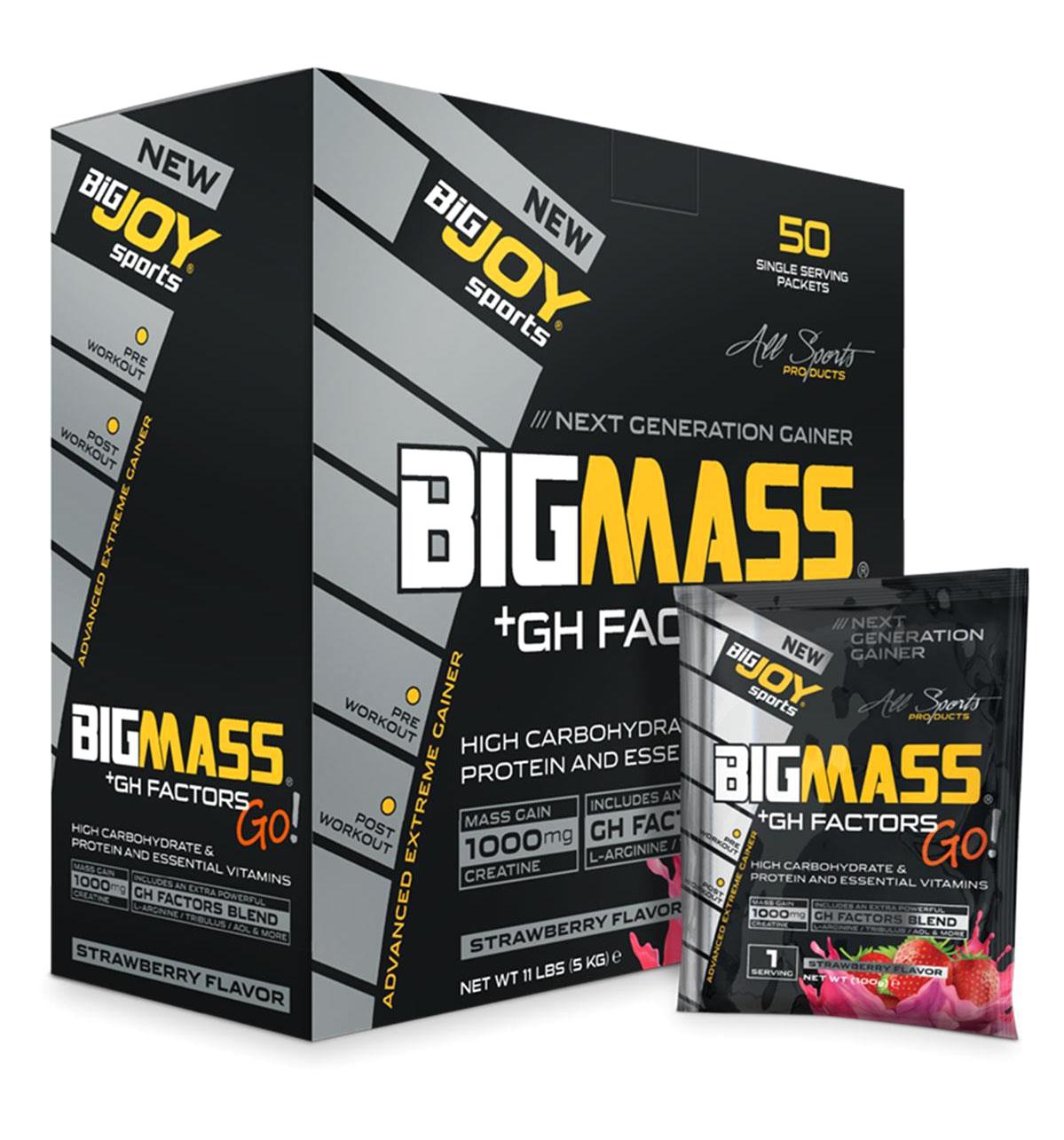 Bigjoy Gh Factors Gainer Çilek Aromalı 50 Servis Kilo Aldırıcı Karbonhidrat 5000 gr Toz