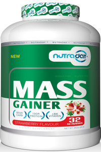 Nutraday Çilek Aromalı 32 Servis Kas Yapıcı Karbonhidrat 3520 gr Toz