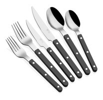 The Mia Comida 36 Parça 6 Kişilik Çatal Kaşık Bıçak Takımı Siyah