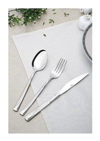 Nehir Fiesta 30 Parça 6 Kişilik Çatal Kaşık Bıçak Takımı Gümüş