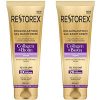 Restorex Collagen Onarıcı Tüm Saçlar İçin Durulanmayan Unisex Saç Kremi 2x250 ml