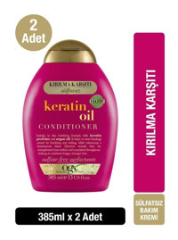 Ogx Keratin Sülfatsız Kırılma Karşıtı Keratinli Tüm Saçlar İçin Unisex Saç Kremi 2x385 ml