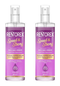 Restorex Speed & Strong Sarmaşık Özlü Tüm Saçlar İçin Unisex Saç Kremi 2x200 ml