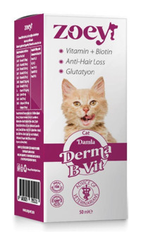 Zoey B Vitamini Tüy Dökme Yetişkin Kedi Vitamini Damla 50 ml