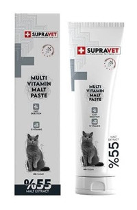 Supravet Malt E Vitamini Multivitamini Bağışıklık Güçlendirici Kedi Vitamini Macun 100 gr