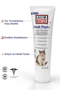 Biokatze Malt B Vitamini Tüy Dökme Yetişkin Kedi Vitamini Macun 100 gr