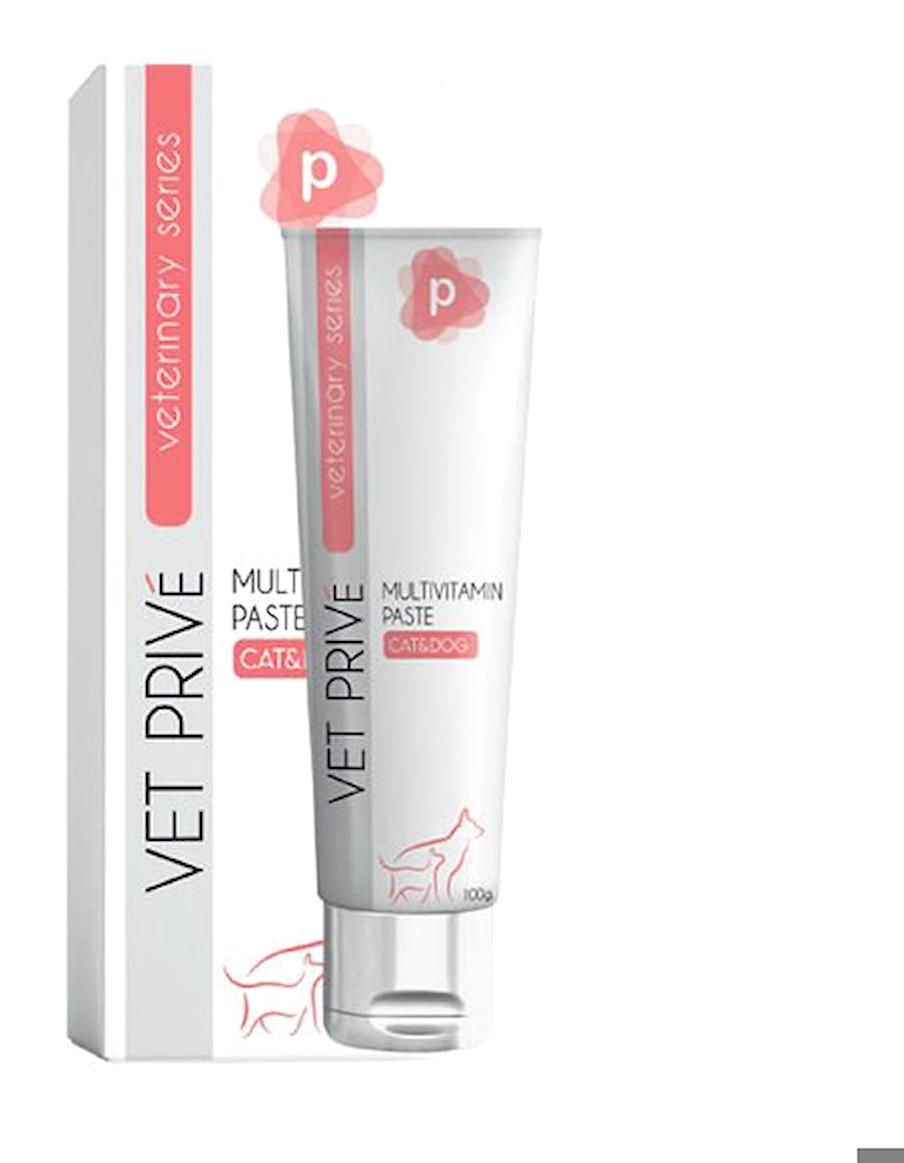 Vet Prive B Vitamini E Vitamini Multivitamini Bağışıklık Güçlendirici Yetişkin Kedi Vitamini Macun 100 gr