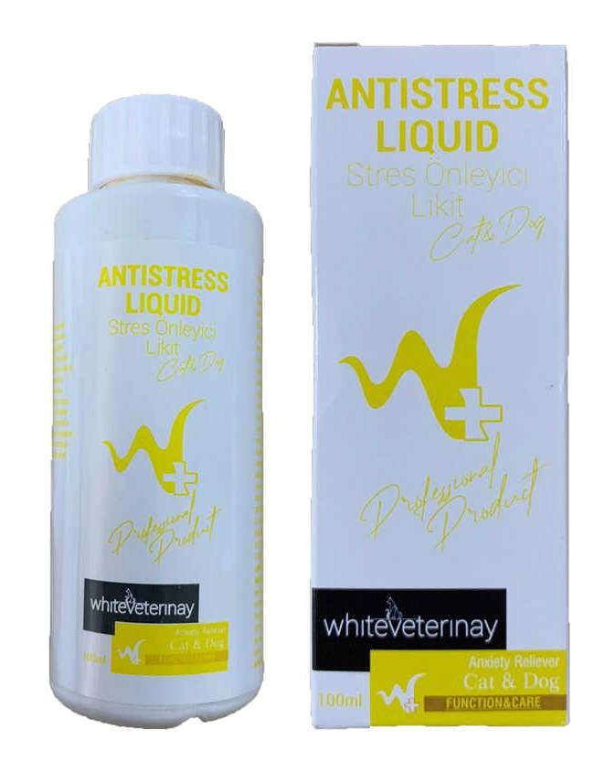 Whiteveterinay Anti Stress Liquid D Vitamini Sakinleştirici Etki Yetişkin Kedi Vitamini Damla 100 ml