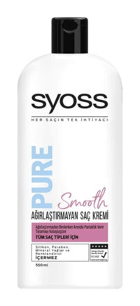 Syoss Pure Smooth Besleyici Onarıcı Saç Kremi 550 ml