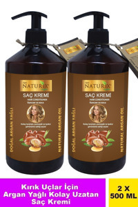 Naturix Saç Uzatan Argan Yağı Saç Kremi 2 x 500 ml