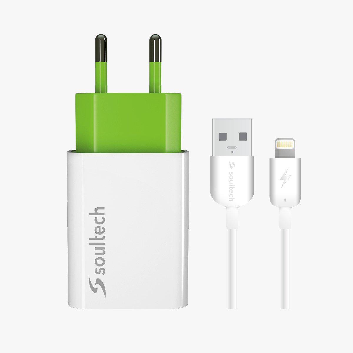 Soultech SC112B İPhone USB Kablolu Şarj Aleti Beyaz