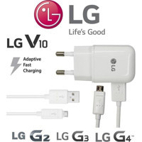 Lg V10 Universal USB Kablolu Hızlı Şarj Aleti Beyaz