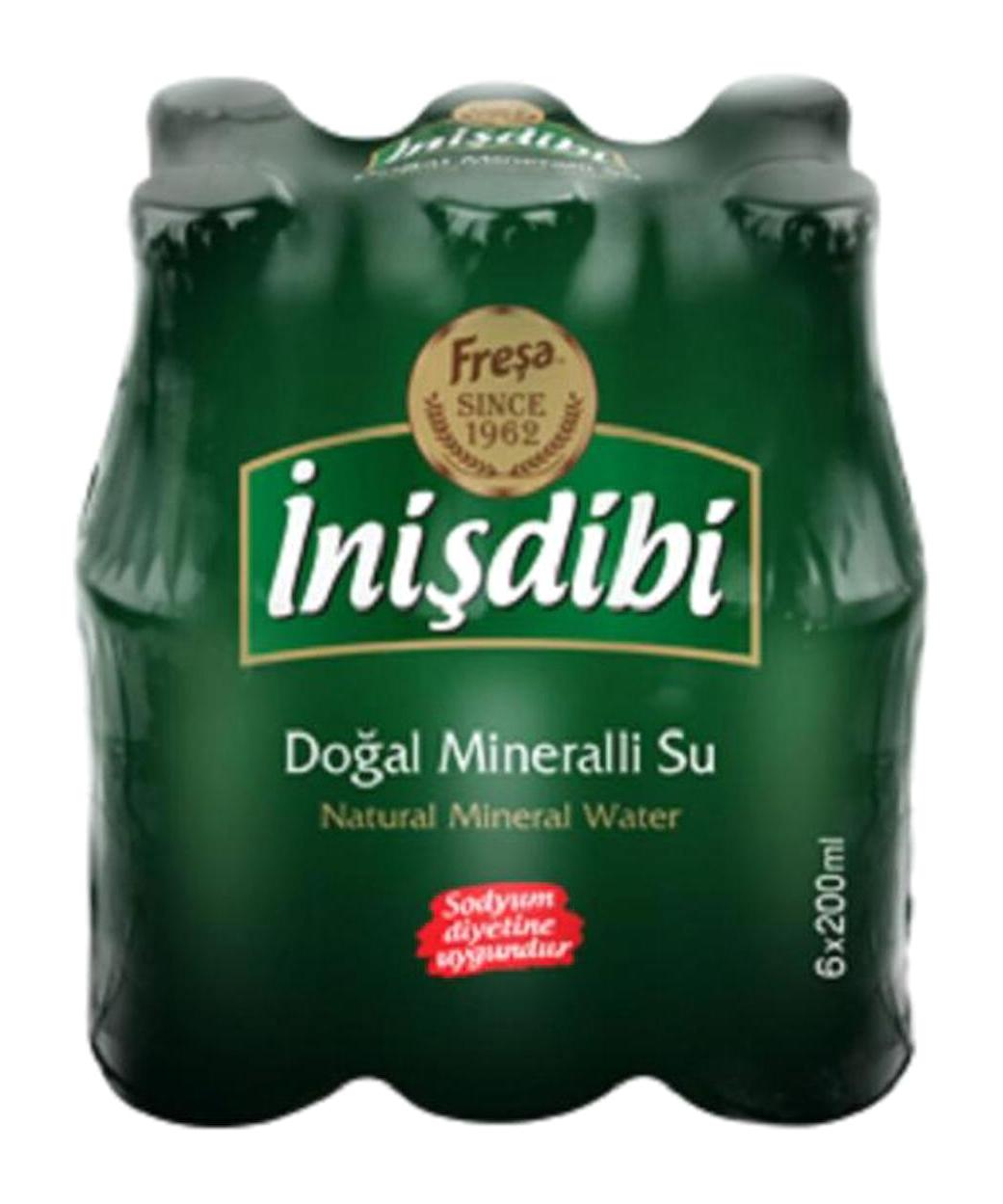 İnişdibi Doğal Sade Maden Suyu 6'lı 200 ml