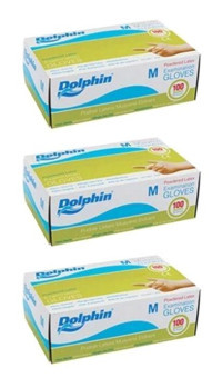 Dolphin Beyaz Medium 3 x 100 Adet Bulaşık Eldiveni