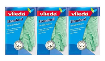 Vileda Yeşil Small 3 Çift Temizlik Eldiveni