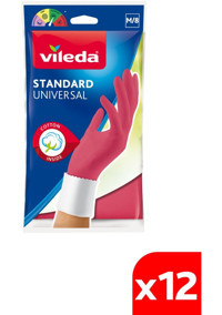 Vileda Kırmızı Medium 12 Çift Bulaşık Eldiveni