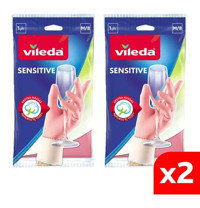 Vileda Sensitive Çok Renkli Medium 2 Çift Temizlik Eldiveni