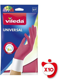 Vileda Universal Kırmızı Small 10 Çift Temizlik Eldiveni