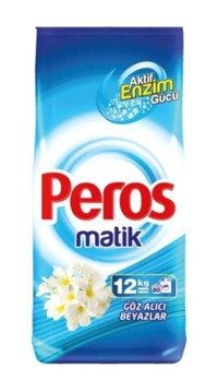 Peros Aktif Enzim Gücü Beyazlar İçin 80 Yıkama Toz Deterjan 12 kg