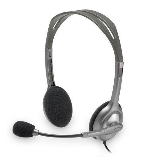 Logitech H110 3.5 mm Jak Mikrofonlu Kablolu Kulak Üstü Kulaklık Gri