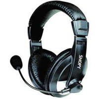 Snopy SN-4388 3.5 mm Jak Mikrofonlu Kablolu Kulak Üstü Kulaklık Siyah