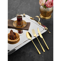Özlife Hüma Mat 36 Parça 6 Kişilik Çatal Kaşık Bıçak Gold