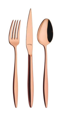 Aryıldız Elegant S Parlak 24 Parça 6 Kişilik Çatal Kaşık Bıçak Bronz