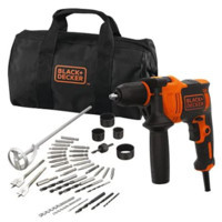 Black+Decker BEH710SA40-QS 710 W Darbeli Elektrikli Matkap + 40 Parça Aksesuar + Bez Çanta