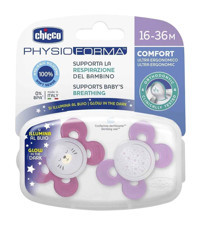 Chicco 12 Ay+ Ortodontik Silikon Emzik Mor-Pembe