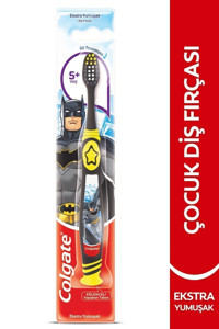 Colgate Eğlenceli Yapışkan Taban Batman Yumuşak Manuel Çocuk Diş Fırçası Siyah