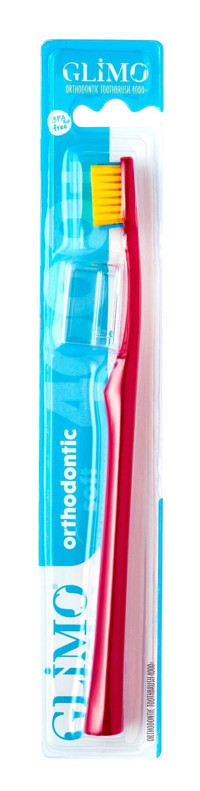 Glimo Soft Ortodontik Manuel Diş Fırçası Kırmızı