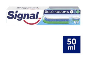 Signal Üçlü Koruma Naneli Florürlü Diş Macunu 2x50 ml