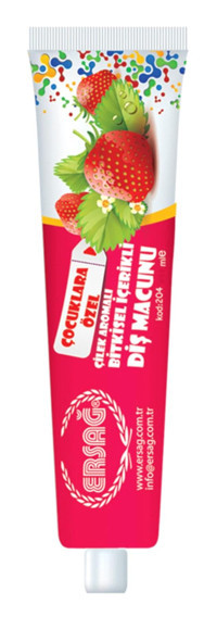Ersağ Çilekli Organik Florürsüz 6+ Yaş Çocuk Diş Macunu 2x75 ml