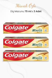 Colgate Misvak Özlü Organik Florürlü Diş Macunu 3x75 ml