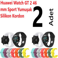 Huawei Watch Silikon 46 mm Yetişkin Akıllı Saat Kordonu Beyaz-Siyah