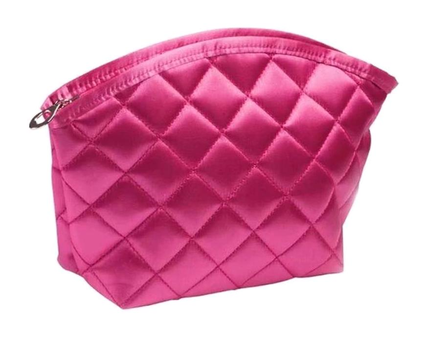Nascita 23 Pembe Geometrik Polyester Küçük Boy Seyahat Makyaj Çantası