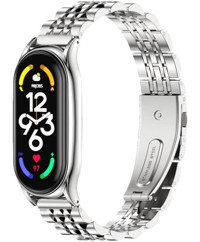 Xiaomi Mijobs Plus Mi Band 7 Metal Yetişkin Akıllı Saat Kordonu Gümüş