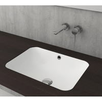 Bocchi 1006-002-0125 Klasik Tekli 55 cm Seramik Tezgah Altı Dikdörtgen Lavabo Beyaz