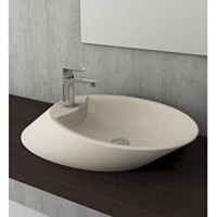 Bocchi 1021-007-0126 Klasik Tekli 72 cm Seramik Tezgah Üstü Çanak Lavabo Beyaz