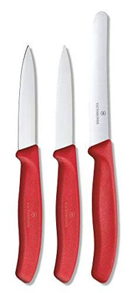 Victorinox 6.7111.3 6-8 cm Plastik Saplı Paslanmaz Çelik 3 Parça Soyma Bıçak Seti