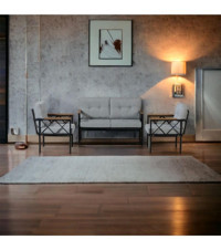 Usta Mekan Elegant Metal 4'lü Bahçe Koltuğu Krem