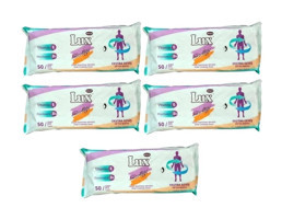 Lux Hasta 50 Yaprak 5'li Paket Vücut Temizleme Mendili