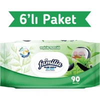 Familia Yeşilin Tazeliği 90 Yaprak 6'lı Paket Islak Mendil
