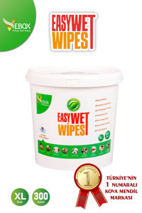 Vebox Easy Wet Wipes Büyülü Bahçe Kova Eko 300 Yaprak Islak Mendil