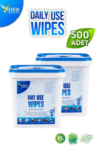 Vebox Daily Use Wipes Kova 250 Yaprak 2'li Paket Islak Mendil