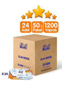 Fibril Oxy Narenciye Kokulu 50 Yaprak 24'lü Paket Islak Mendil