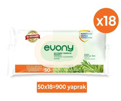 Evony Hijyenik 50 Yaprak 18'li Paket Islak Mendil