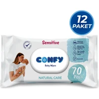 Confy Premium Soft Care 70 Yaprak 12'li Paket Islak Mendil